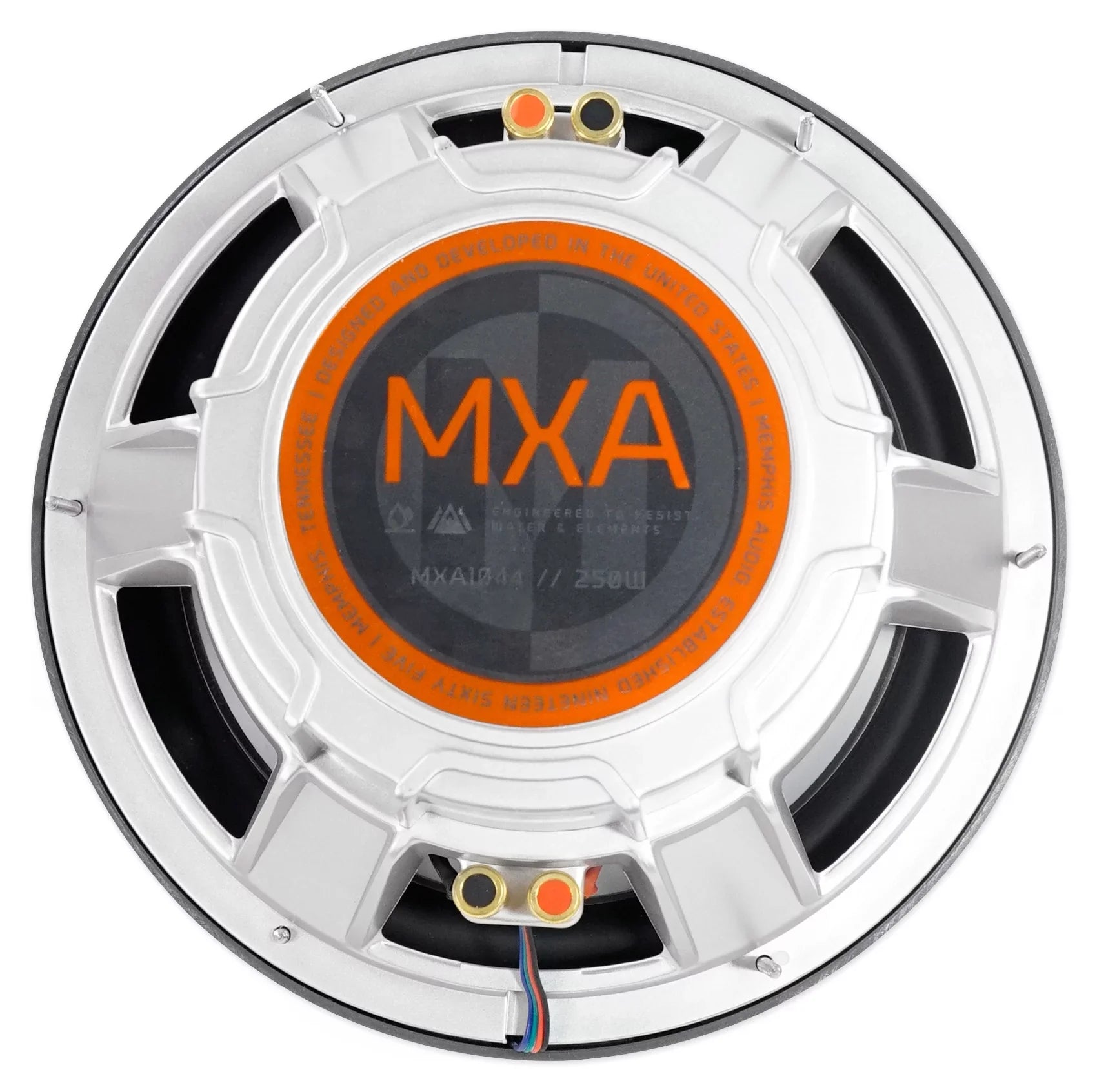 Memphis Audio MXA1044 10" 500 Watt LED Dual 4-Ohm Marine Subwoofer Boat Sub