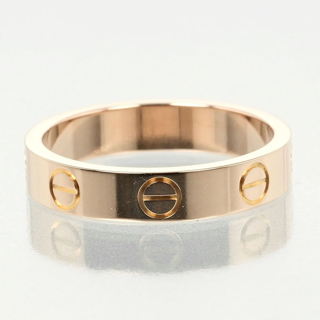 Pre-Owned Cartier Love Wedding Ring Size 9, K18 PG Pink Gold, Approx. 3.6g I132124020 (Good)