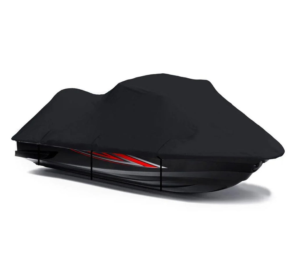 BLACK PWC 600D JET SKI Cover Compatible for Sea Doo Sea-Doo Bombardier Sea Doo Sea-Doo RXP 2004 2005 2006 2007 2008, RXP-X 2007 2008 2009 Jet Ski Cover