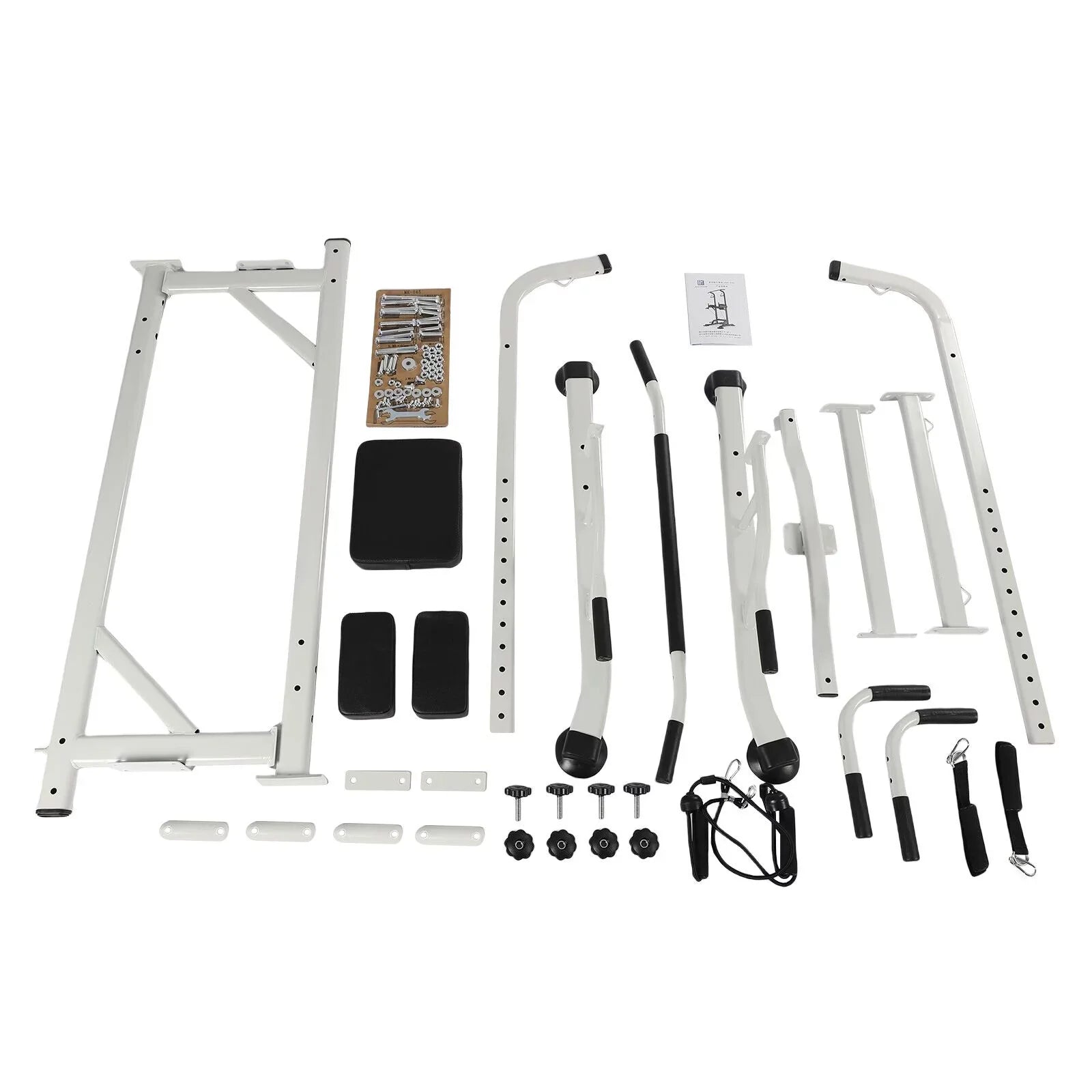 Home Gym Power Tower Dip Station Chin Up Bar Power Tower Pull Push Home Gym Black Adjustable Height