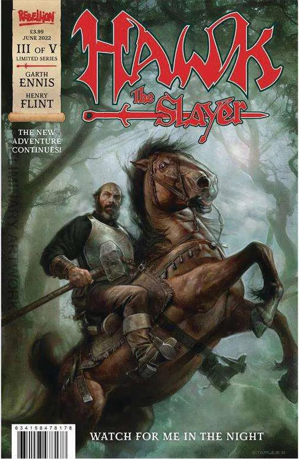 Hawk the Slayer #3 VF ; Rebellion Comic Book