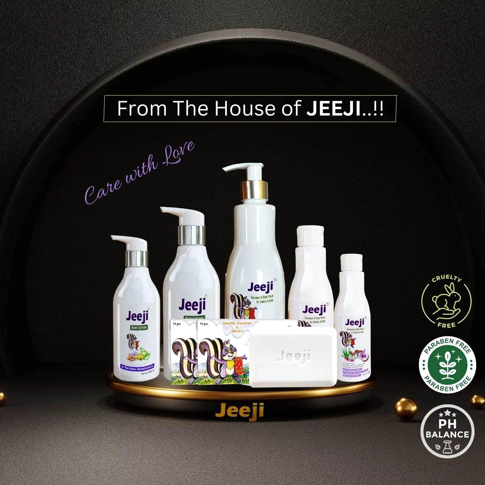Jeeji | Baby Bathing Bar | Purely without Soap | Mild, Pleasant & Moisturizing | Goat Milk, Shea Butter, Oat Meal, Olive Oil and More | Natural Soft | For Daily Gentle Us