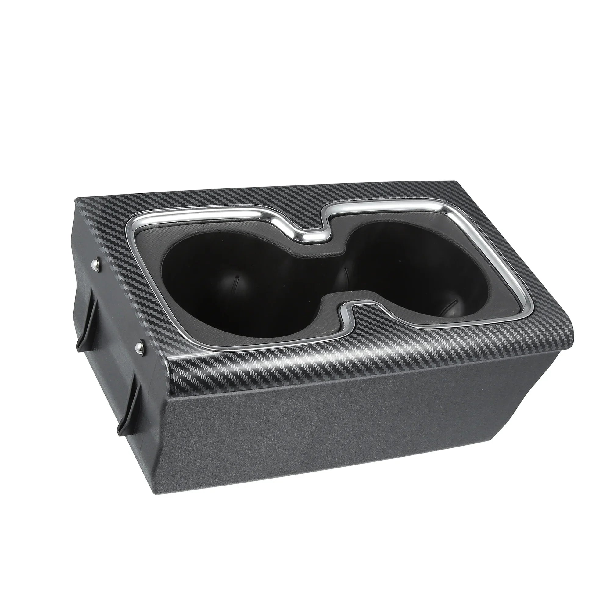 Unique Bargains Car Center Console Cup Holder for Chevy Silverado 1500 14-16 Plastic 23467147 Carbon Fiber Pattern Black