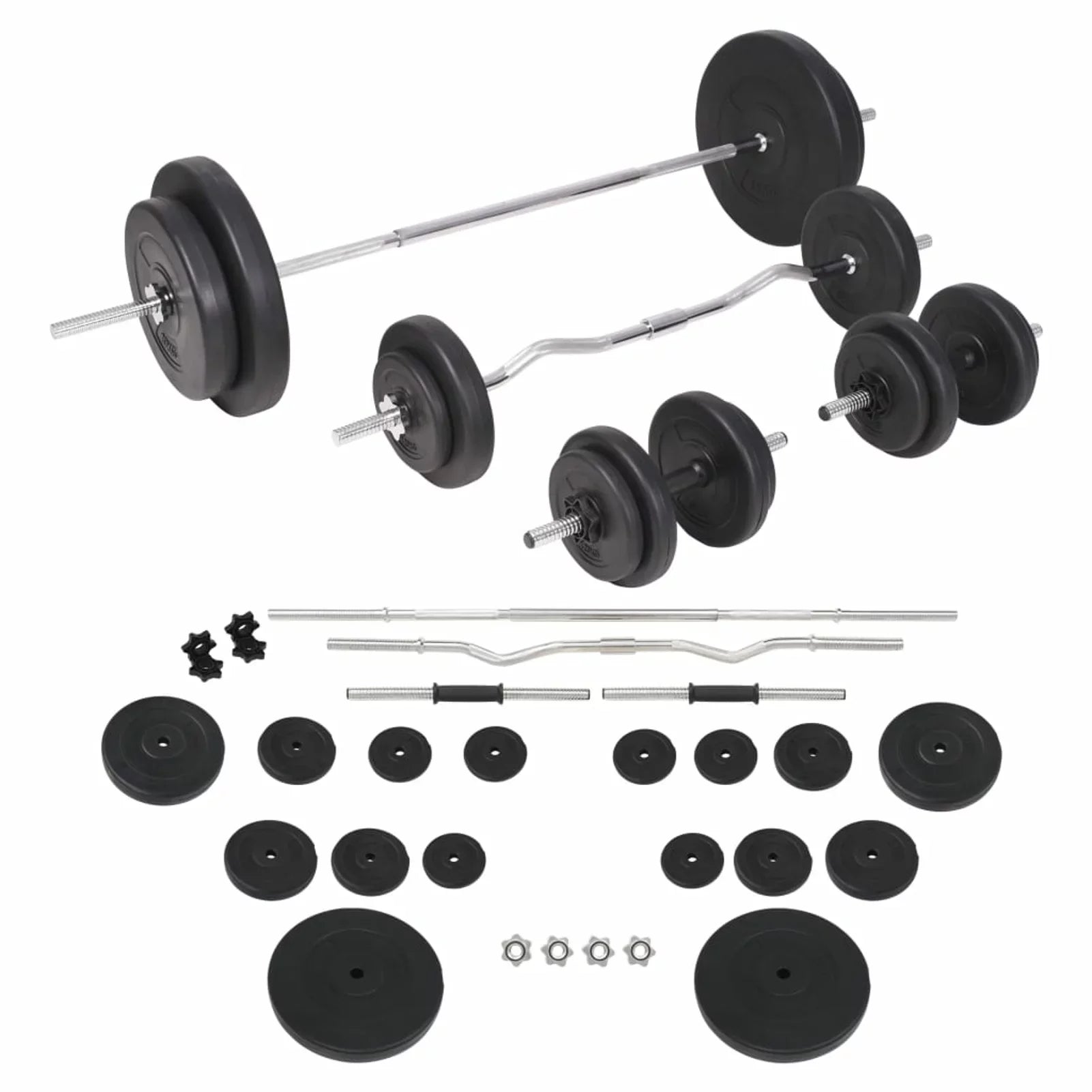 Andoer parcel,Barbell And Dumbbell And Dumbbell Set 198.4 Lb SetBalcony Table And Chairs Workout Fitness Fitness Women Men Workout Free Barbell Set Barbell Set Women PLatitudee Set Adjustable