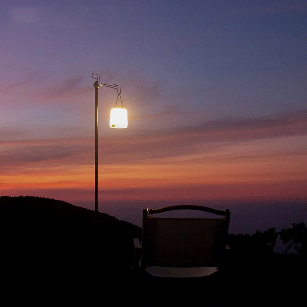 Suzicca Folding Aluminum Alloy Lamp Pole Adjustable Lantern Holder Rod for Camping Hiking Fishing Backpacking