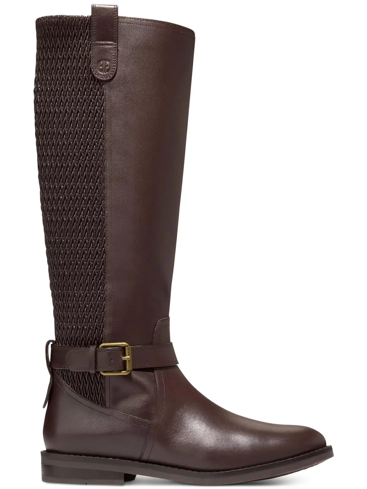 COLE HAAN Womens Brown Goring Buckle Accent Padded Cape Round Toe Block Heel Zip-Up Leather Riding Boot 8 B