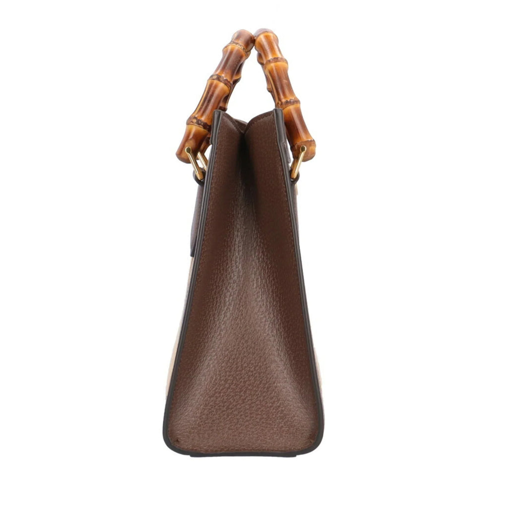 Pre-Owned Gucci Jumbo GG Bamboo Mini Tote Diana Shoulder Bag Leather 660195 493075 Brown Women's GUCCI (Good)