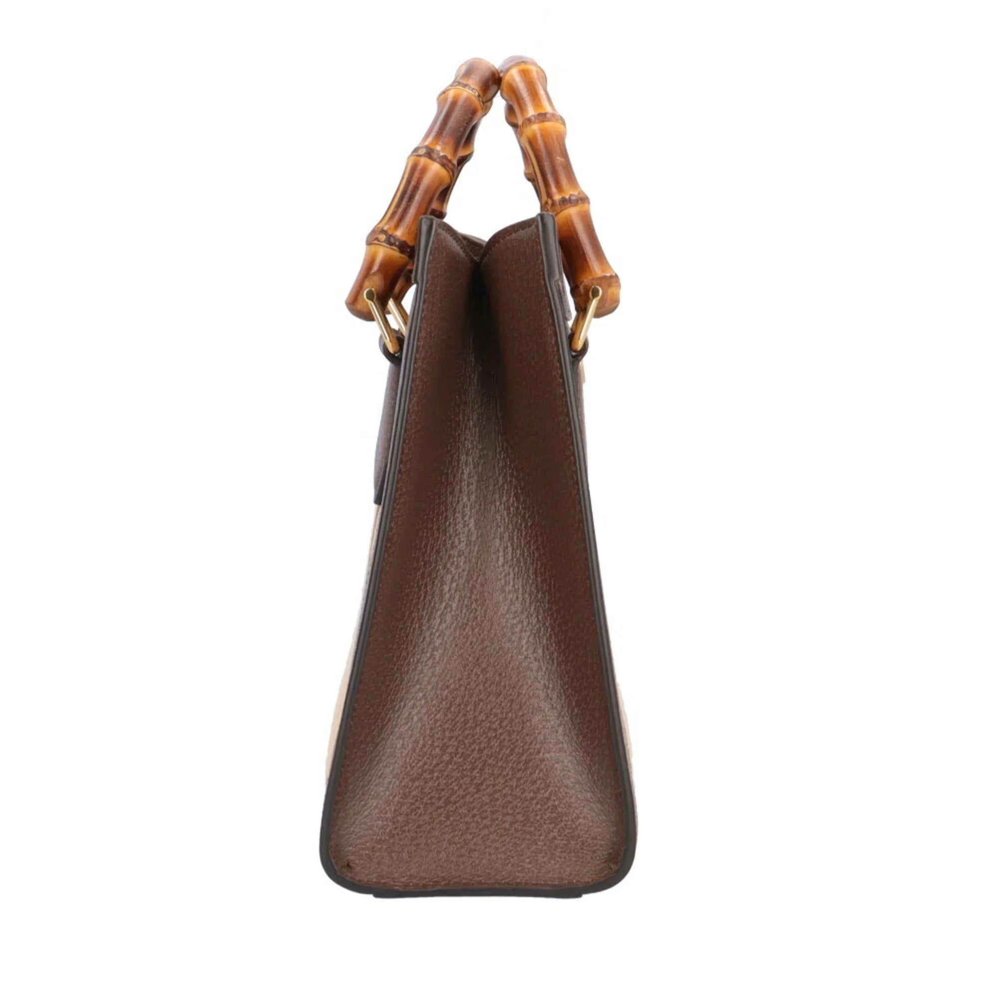 Pre-Owned Gucci Jumbo GG Bamboo Mini Tote Diana Shoulder Bag Leather 660195 493075 Brown Women's GUCCI (Good)
