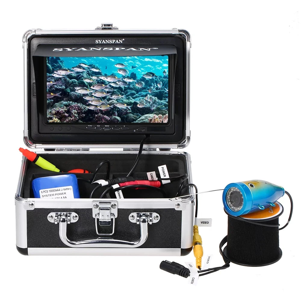 SYANSPAN Fishing Camera,1000tvl Waterproof Camera Inch1000tvl Infrared Ir Leds1000tvl Waterproof Camera Kit 24pcs Ice Lake Boat Fish Ice Lake 7" InchIr Leds Fish Huiop Koeb