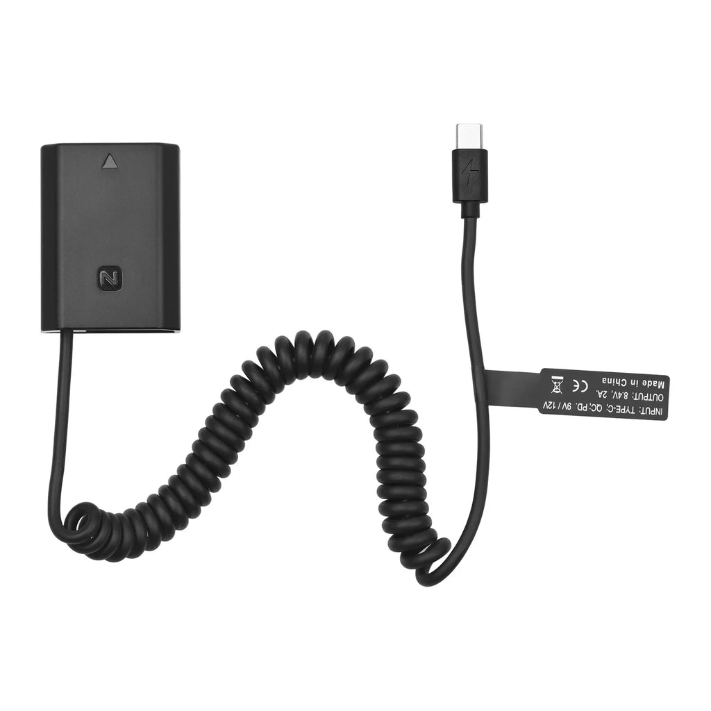 Andoer Adapter,Cable A6600 A7C A7RIV A9 A9II USB-C Coupler Adapter Type-C Power Cable A7III A7SIII A7RIII Adapter USB Type-C Power Cable A6600 NP-FZ100 Dummy Battery A6600 A7C A7III USB Type-C Power