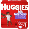 Huggies Little Movers Baby Diapers, Size 4, 104 Ct, Giant Pack