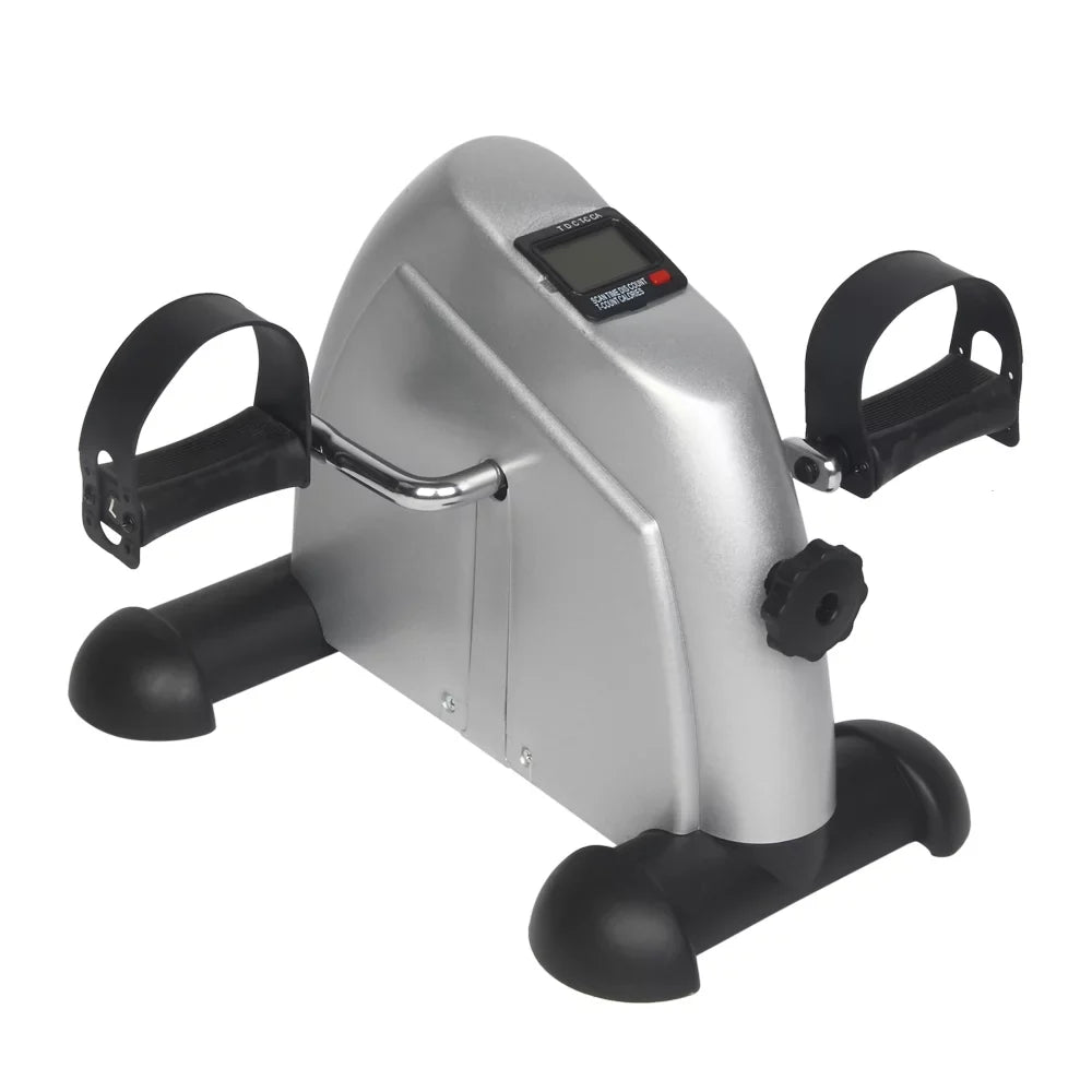 Ktaxon Portable Mini Bike Desk Exercise, Home Office Mini Peddle Bike with LCD Screen, 220 lb Maximum Weight (Silver)