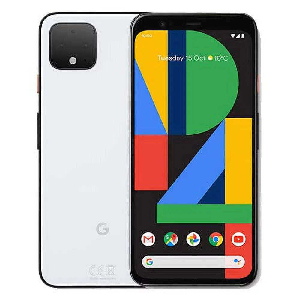 Google Pixel 4 G020M 128GB 5.7 inch Android (GSM Only, No CDMA) Factory Unlocked 4G/LTE Smartphone - International Version (Clearly White)