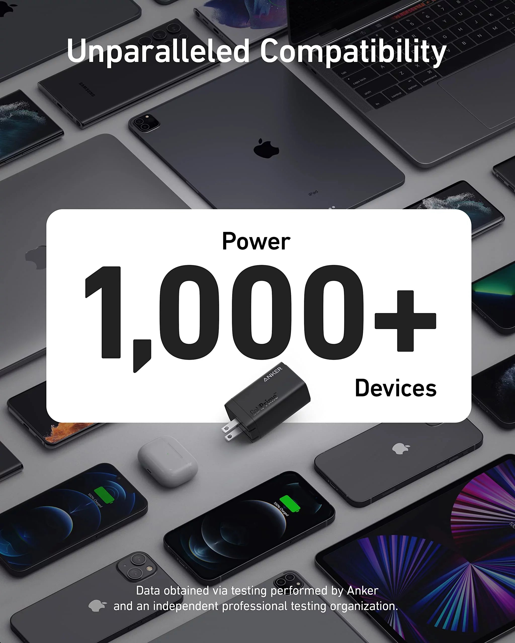 Anker 735 Fast Charger (GaNPrime 65W) with USB-C to USB-C Cable