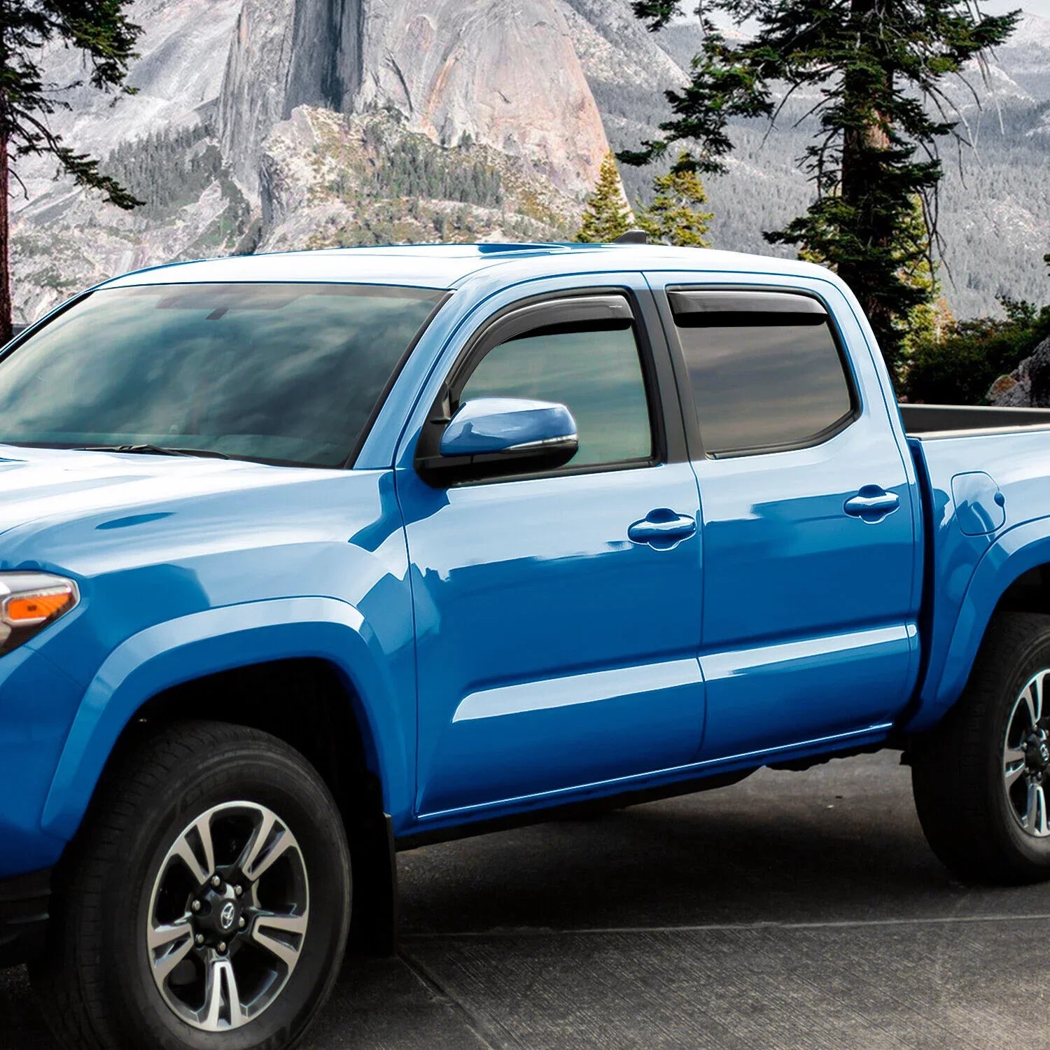 Goodyear Shatterproof in-Channel Window Deflectors for Trucks Toyota Tacoma 2016-2023 Double Cab, Rain Guards, Window Visors, Vent Deflector, Truck Accessories, 4pcs. - GY003409