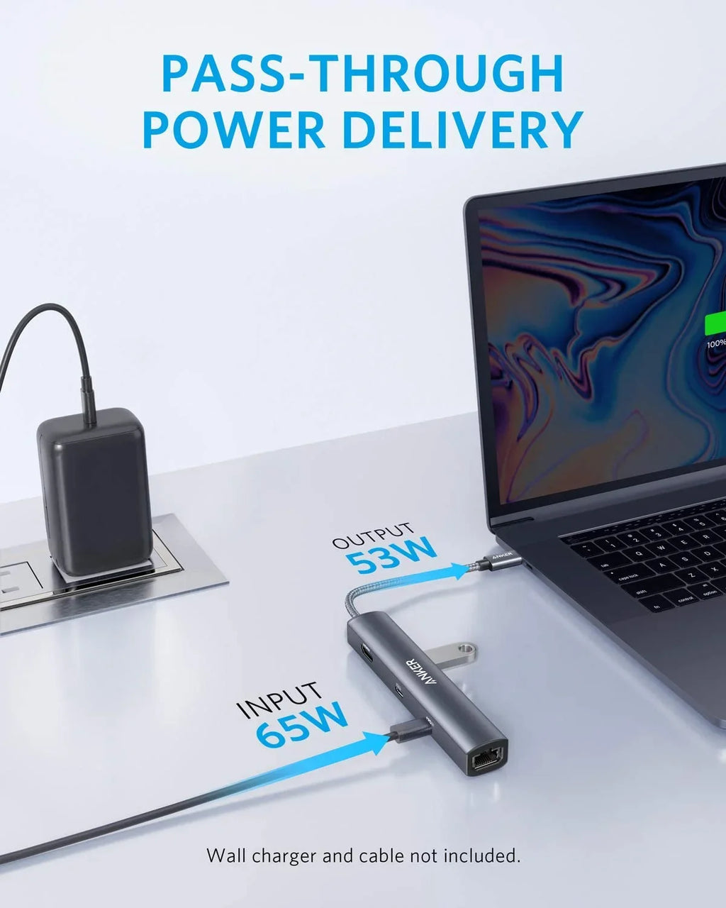 Anker USB C Hub, PowerExpand 6-in-1 USB C PD Ethernet Hub with 65W Power Delivery