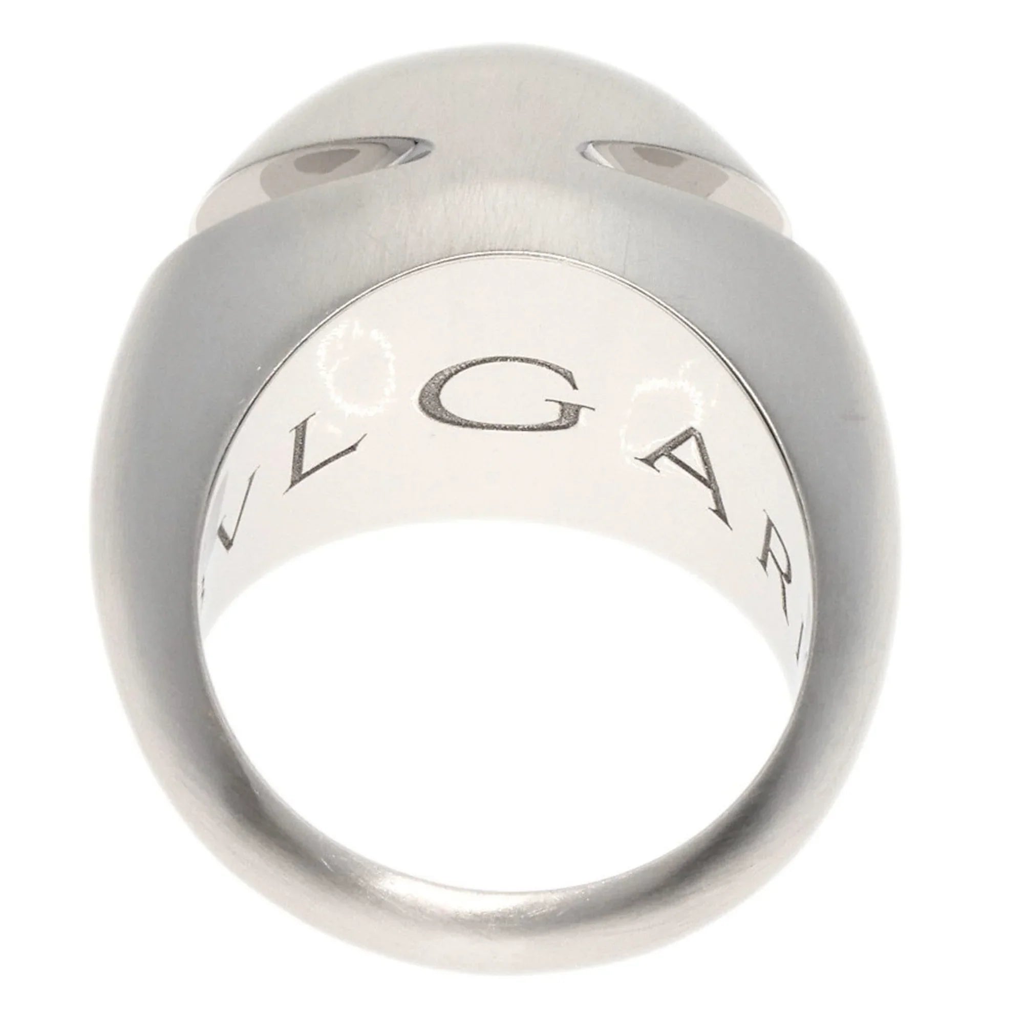 Pre-Owned Bvlgari Cabochon #53 Ring K18 White Gold Women's BVLGARI (Good)
