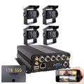 JOINLGO (1TB SSD INCLUED) 4CH GPS 4G WiFi 1080P Truck DVR Camera System Live View on APP/Web/PC with 4pcs Waterproof IR Camera for Fleet/RV