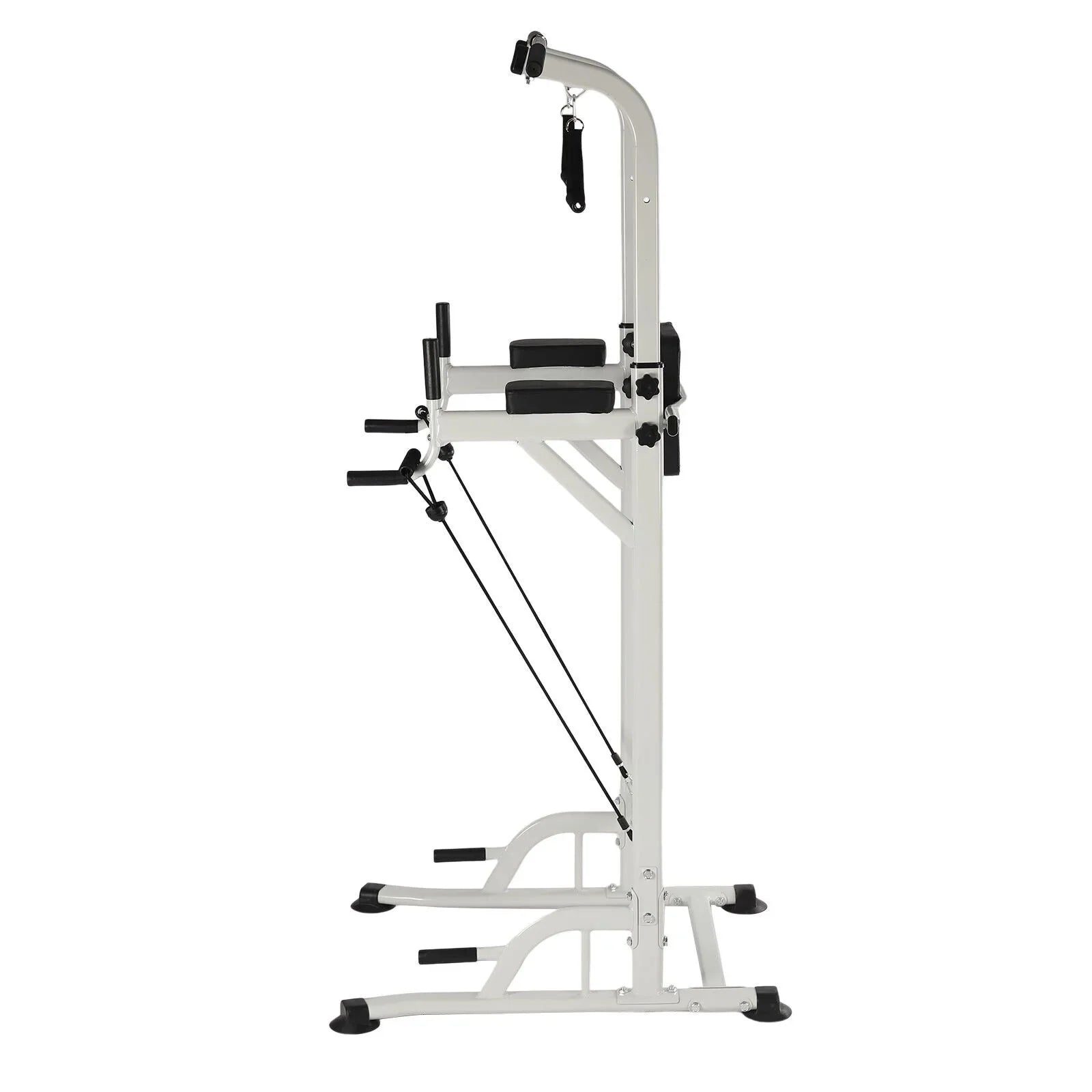 Home Gym Power Tower Dip Station Chin Up Bar Power Tower Pull Push Home Gym Black Adjustable Height