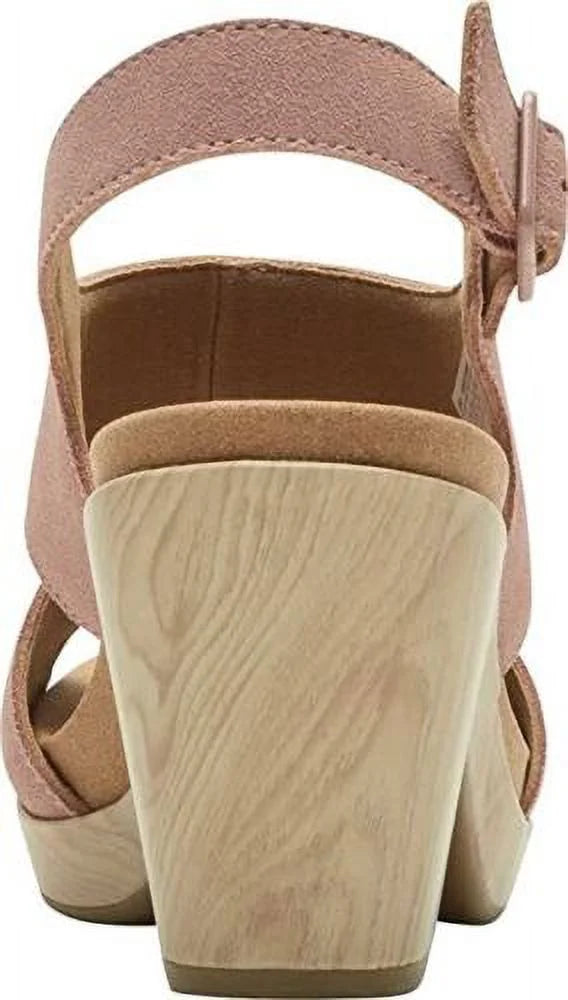Rockport Vivienne Size US 9 W WIDE Women's Suede Slingback Sandals Light Rose
