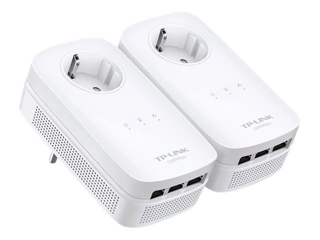 TP Link AV1200 3 Gigabit Port Pass Through Power Line Adapter Home Starter Kit
