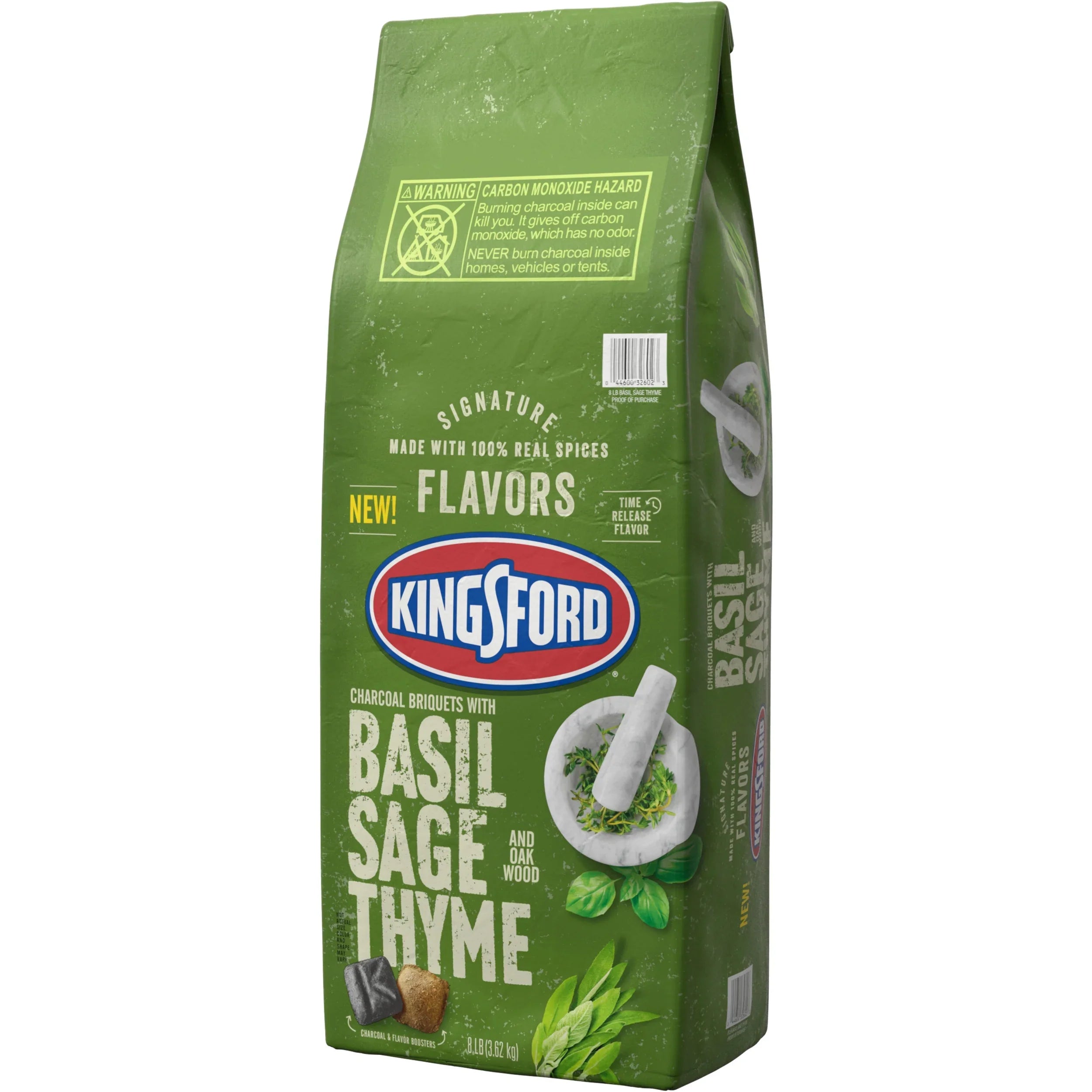 Kingsford Signature Flavors Oak Charcoal Briquettes with Basil, Sage, and Thyme, 8 lb
