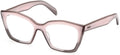 Eyeglasses Emilio Pucci EP 5218 074 Bilayer Transparent Dark Gray With Pink