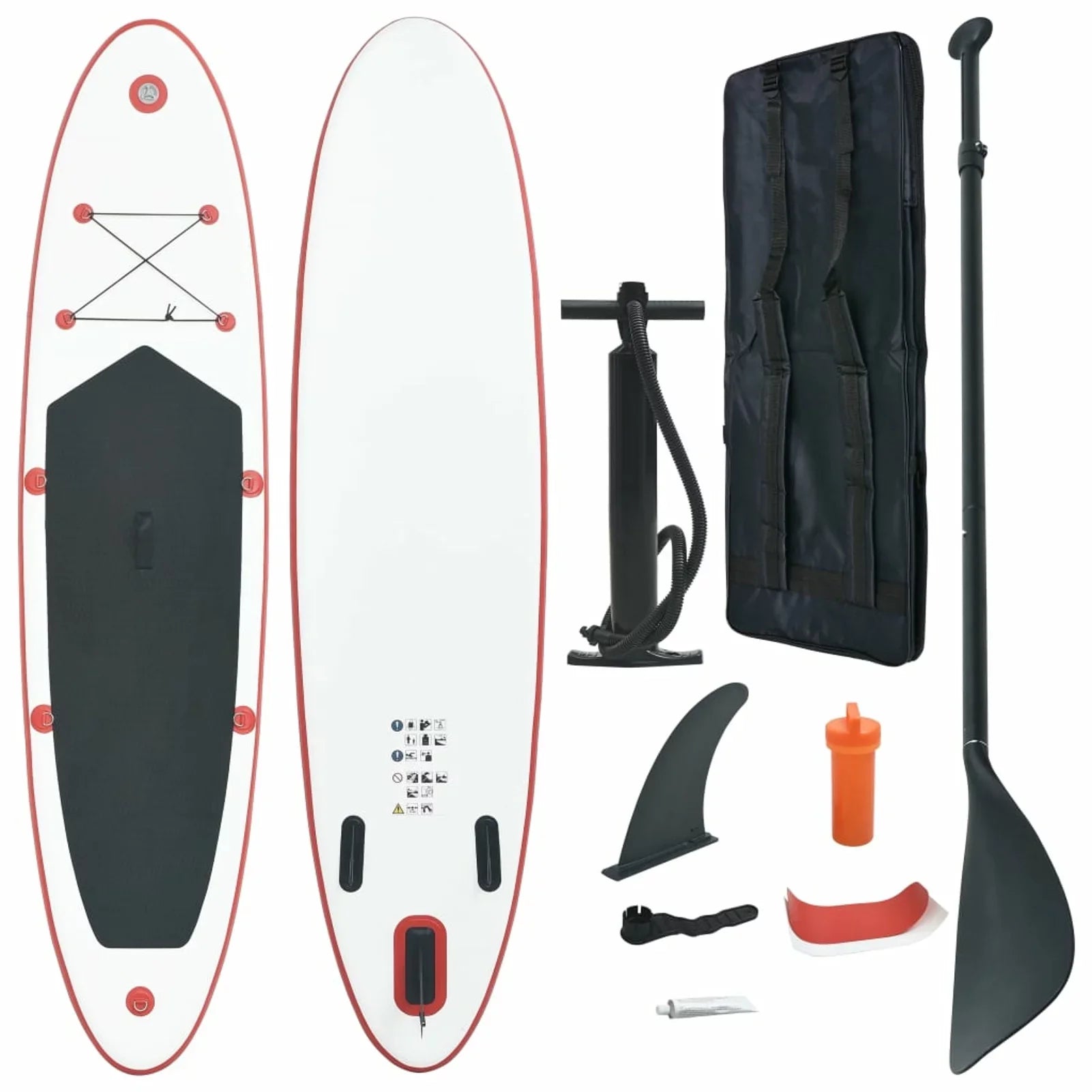 Andoer InfLatitudeable Paddleboard Set Red and White