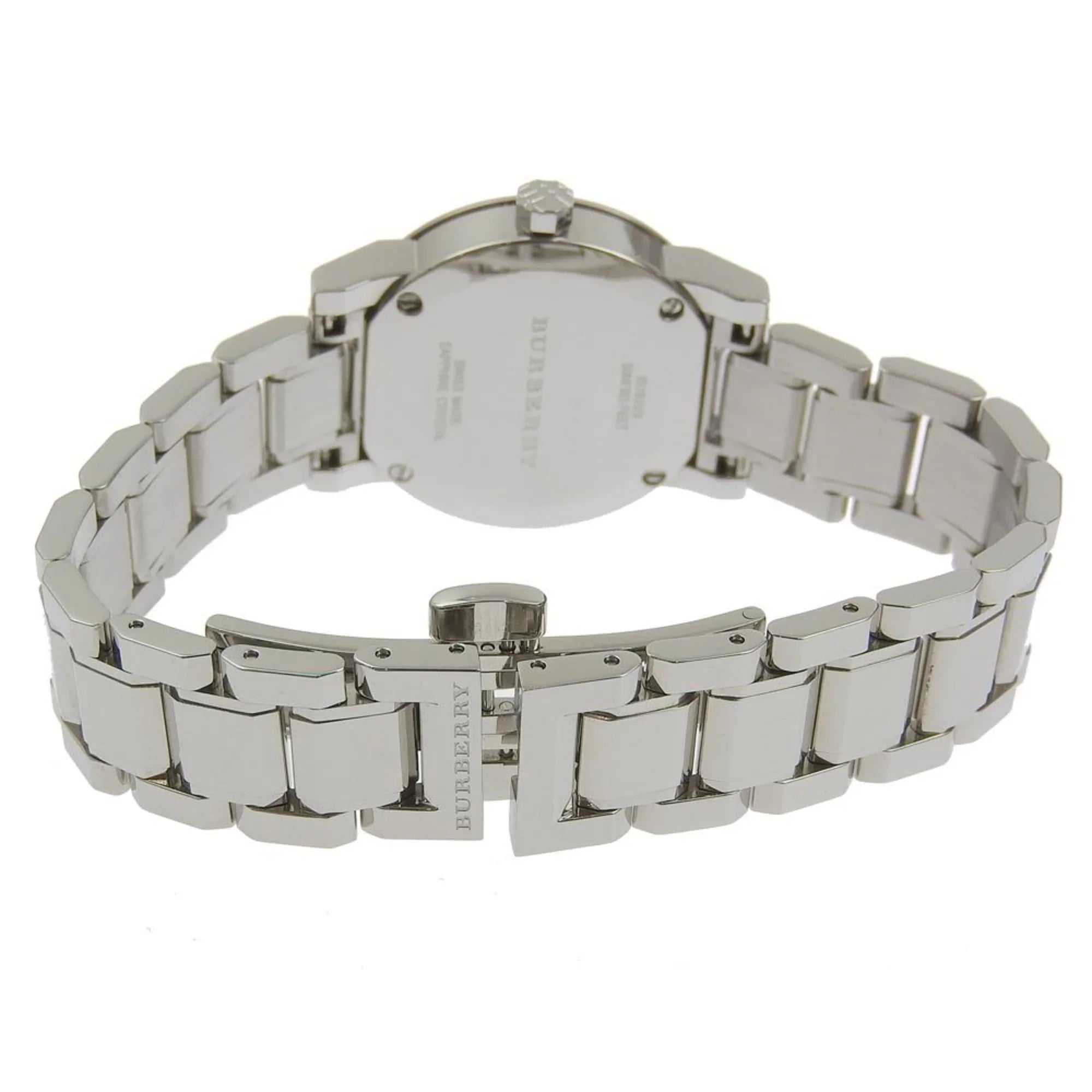 Pre-Owned Burberry Watch BU9229 Stainless Steel Silver Quartz Analog Display Ladies Dial (Good)