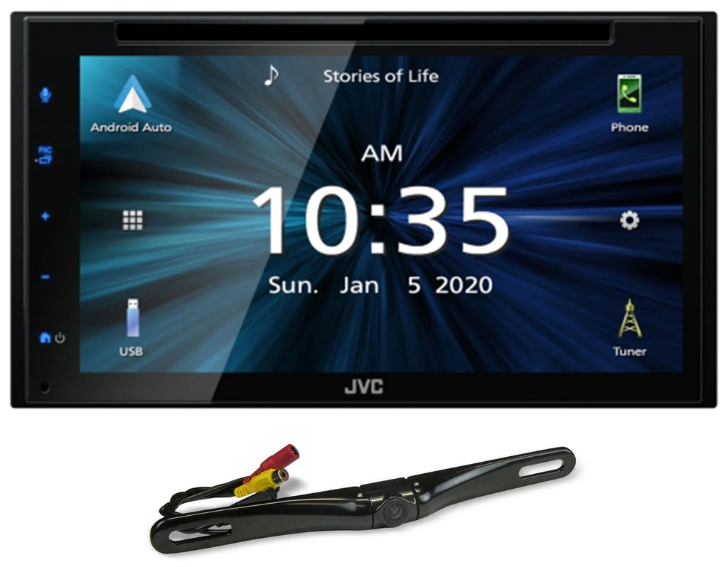 JVC KW-V66BT 6.8" Car CD/DVD Player  Carplay Android Receiver+Backup Camera