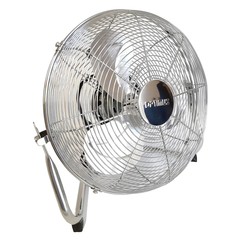 Optimus F-4122 Heavy Duty Aluminum 12 Inch 3 Speed Industrial Fan, Chrome