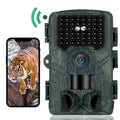 Trail Camera Wifi 4K 48MP Ultra High Definition Game Cameras with Night Vision Motion Activated 120°Wide Camera Lens IP66 Waterproof,Deer Cameras That Send Pictures to Phone(64GB Memory Card)