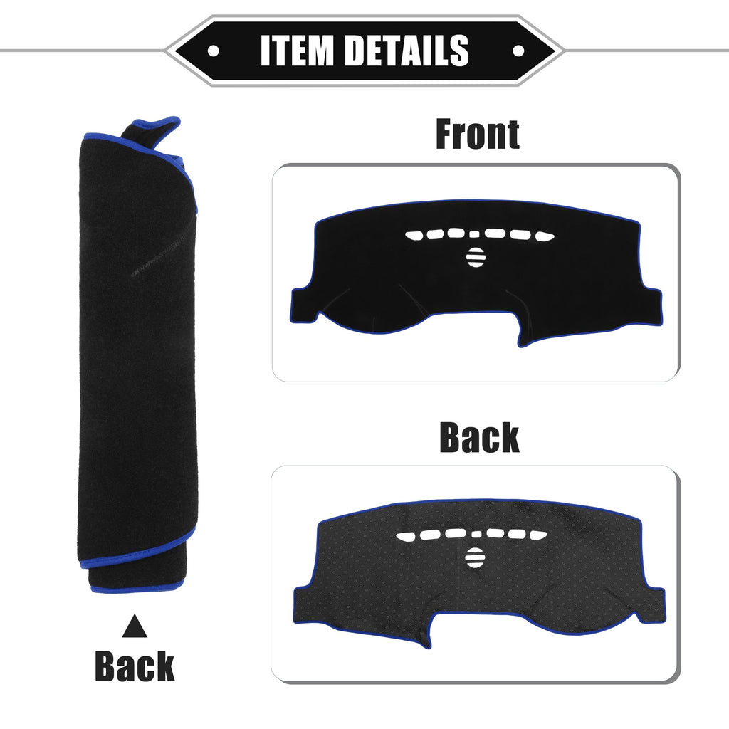 Unique Bargains Car Center Console Dashboard Cover Mat Compatible for Ford Fusion 2013-2021 Protective Polyester Blue
