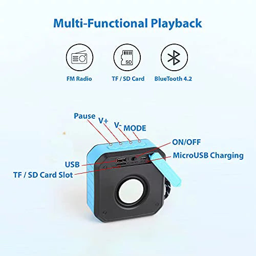 IPX7 Speaker Works with  Galaxy A72 4G/5G/A32 5G/A52 5G with 13H WaterProof Playtime, Indoor, Outdoor Travel 1500 (GREEN)