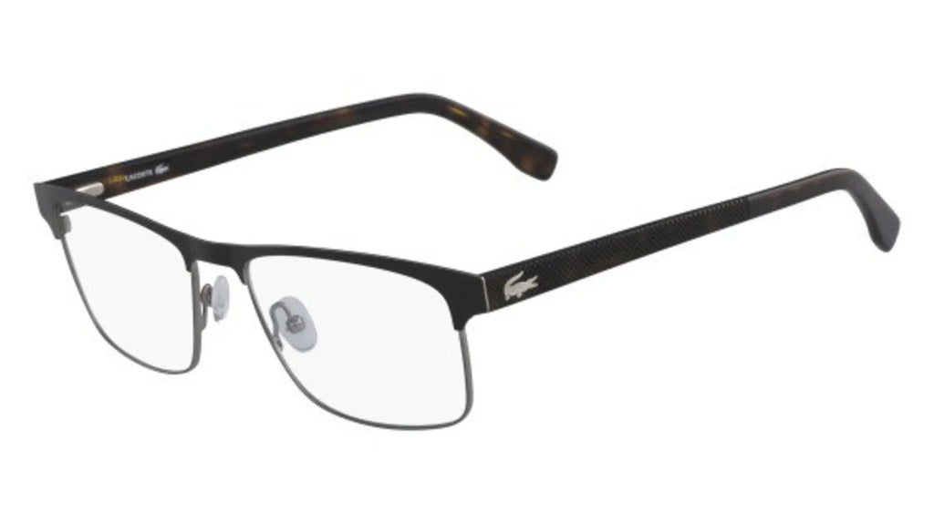 Lacoste L2198 004 Men's Matte Onyx Metal Full Rim Frame Eyeglasses