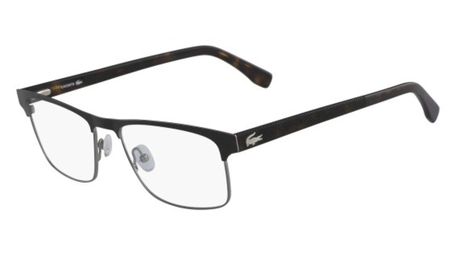 Lacoste L2198 004 Men's Matte Onyx Metal Full Rim Frame Eyeglasses
