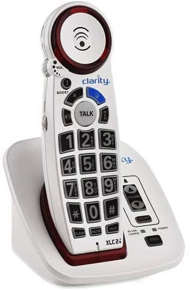 Clarity Amplified Cordless Big Button Speakerphone with Talking Caller ID, White