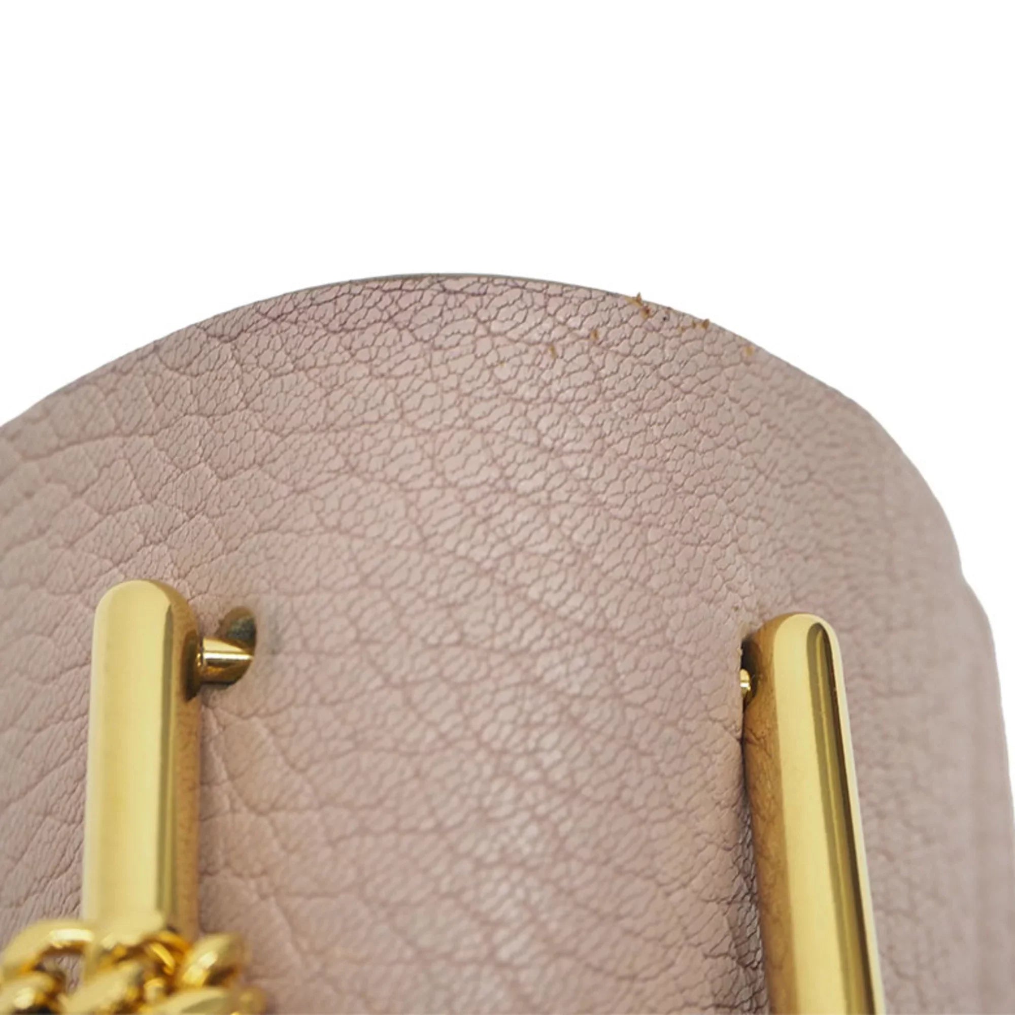 Pre-Owned Chloé Chloe Drew Chain Shoulder Bag 3S1031-9 Pink Leather Ladies (Good)