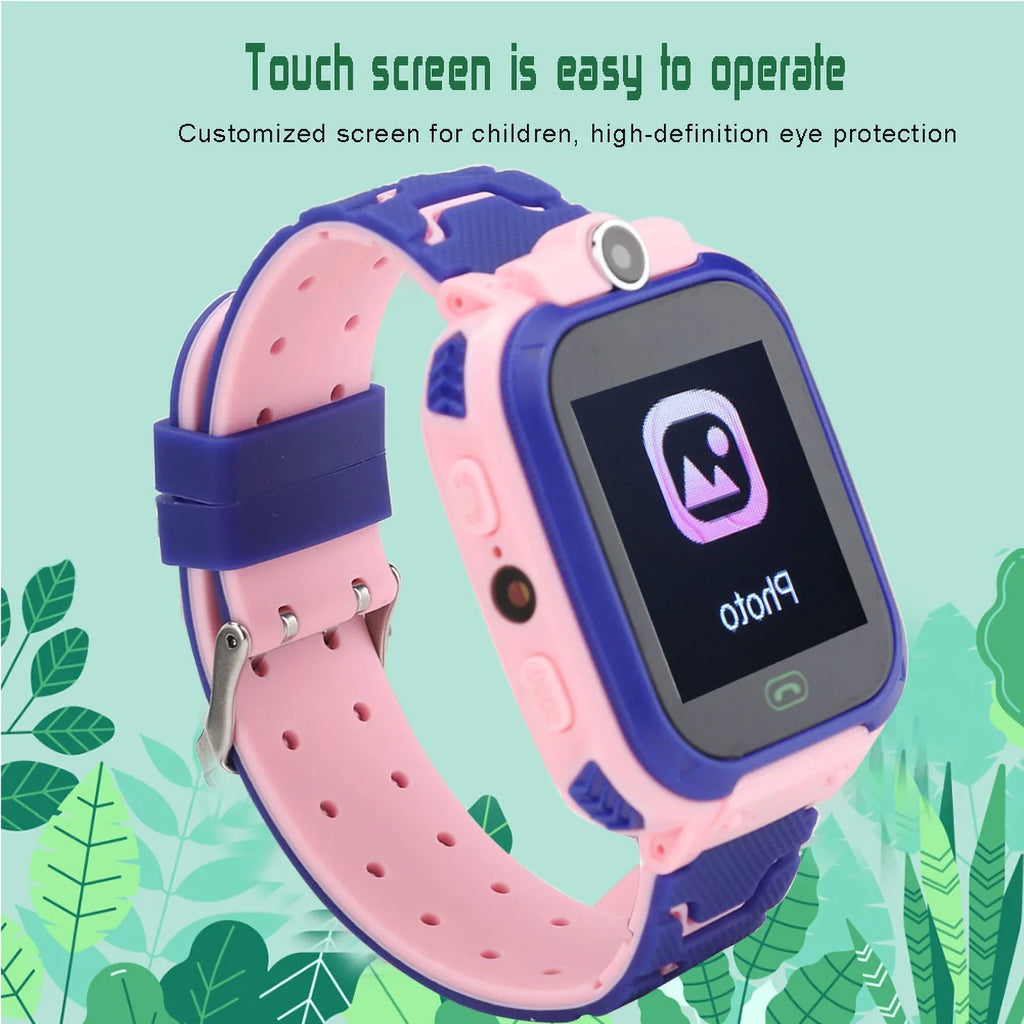 Fyearfly Relojes Digitales para niños, Reloj Inteligente a Prueba de Agua Reloj de Pulsera Digital multifunción para niños para IOS/AndroidQ12, Relojes para niños Reloj para Exteriores(Rosado)