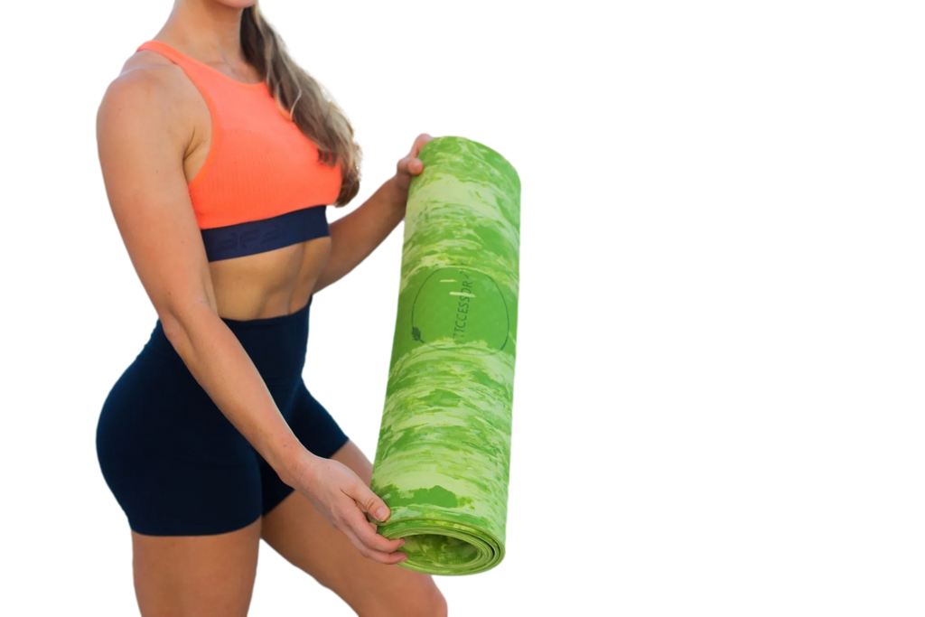 Large Fitccessory Sweat Proof Marble Yoga Mat - 3mm Thick for Home Yoga, PiLatitudees, Stretching, Floor & Fitness Workouts
