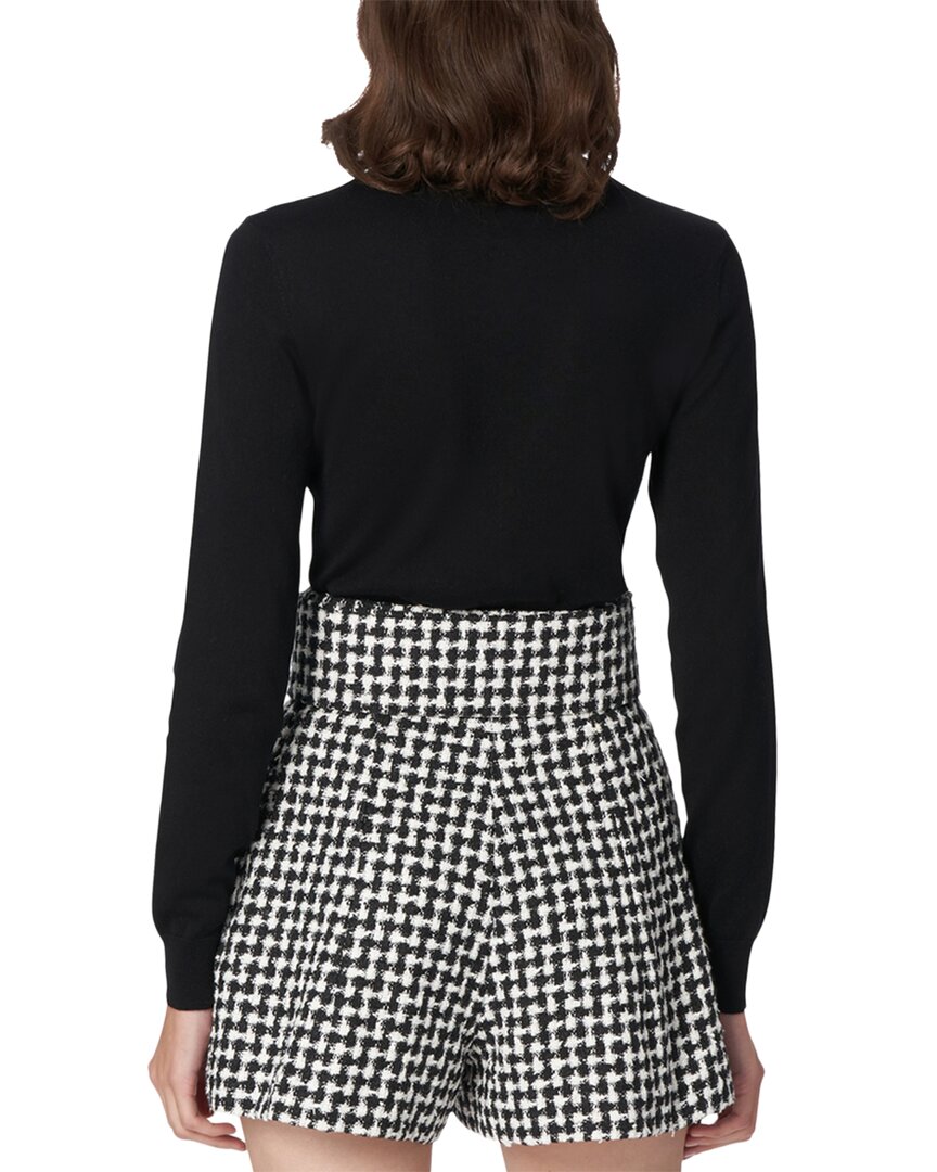 Carolina Herrera womens  Crewneck Silk-Blend Cardigan, XL