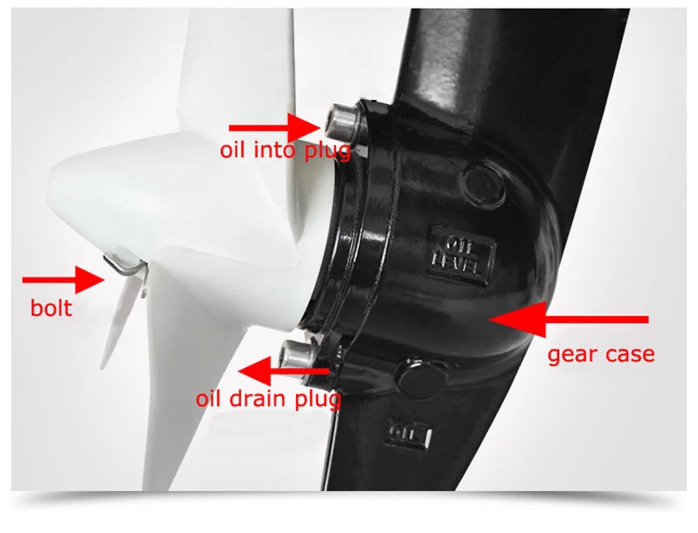 Techtongda 48V 4 Electric Outboard Trolling Motor Fishing Boat Engine Brushless Motor