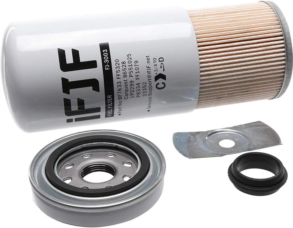 iFJF BF7633 Spin-on Fuel Filter Replacement for Duramax 6.6L 2001-2016 Chevy Silverado/GMC Sierra 2500HD 3500HD Replaces FF3003 1R-0750 FF5320 P551313 33528
