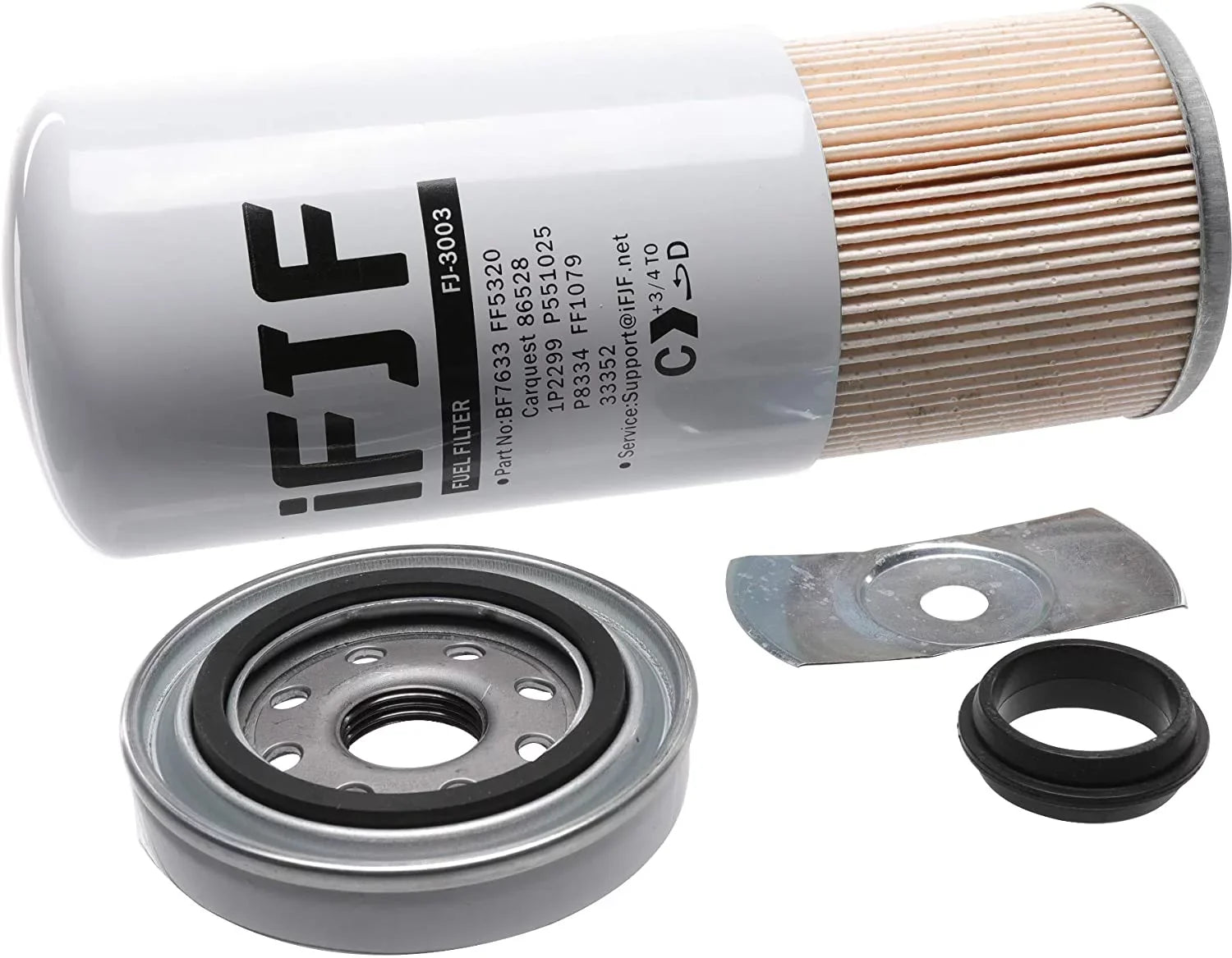 iFJF BF7633 Spin-on Fuel Filter Replacement for Duramax 6.6L 2001-2016 Chevy Silverado/GMC Sierra 2500HD 3500HD Replaces FF3003 1R-0750 FF5320 P551313 33528