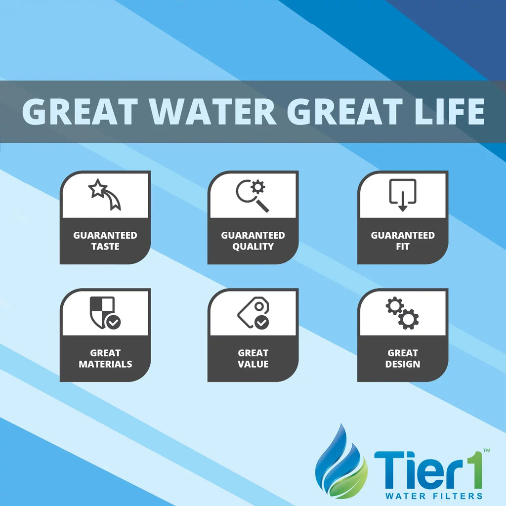 Tier1 5 Micron 10 Inch x 4.5 Inch Sediment Water Filter Replacement Cartridge Kit with 10 inch Big PP Housing and Pressure Release (1 inch Inlet/Outlet) | Compatible with DGD-5005, Home Water Filter