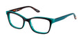 NEW GX By Gwen Stefani GX002 Navy on Green Eyeglasses 50mm with GX Case