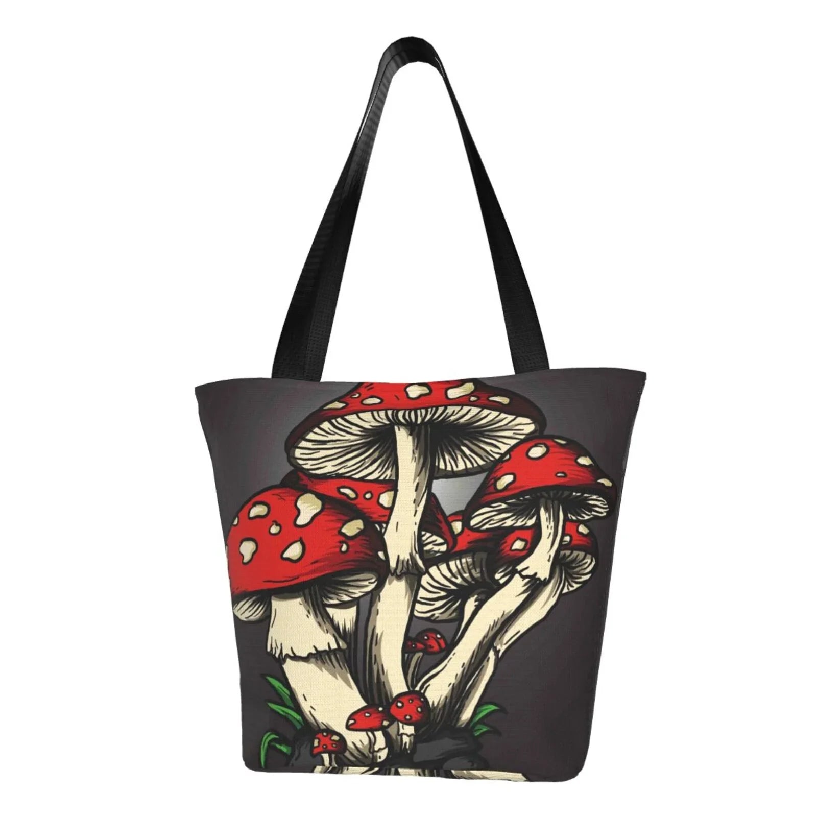 Lukts Red Mushrooms, Hand Painted Mushrooms Tote Bag,Shoulder Bag Women'S Hobos Handbags Large Capacity Shopping Bag