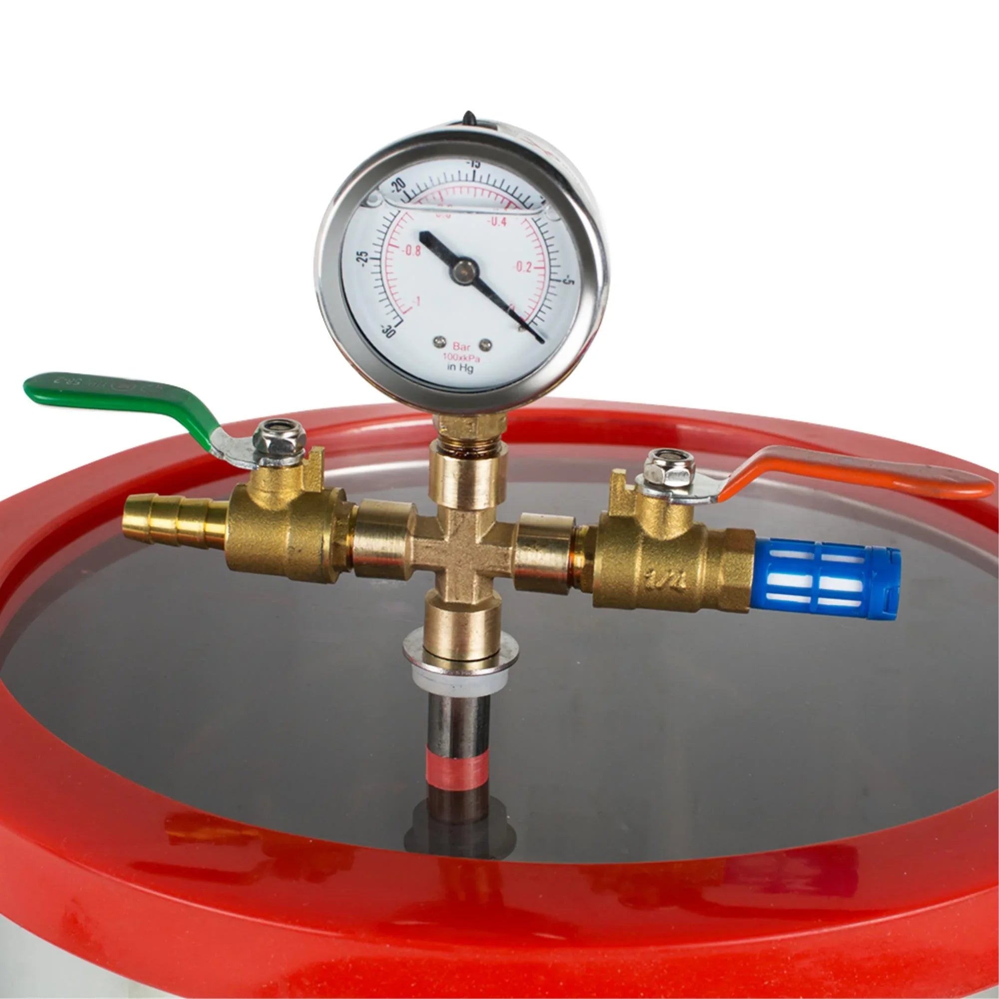 Efficiently Eliminate Air Bubbles with our Stainless Steel Silicone Machine & Powerful 3CFM Vacuum Pump - Ultimate 5 Gallon Vacuum Degassing Chamber Kit