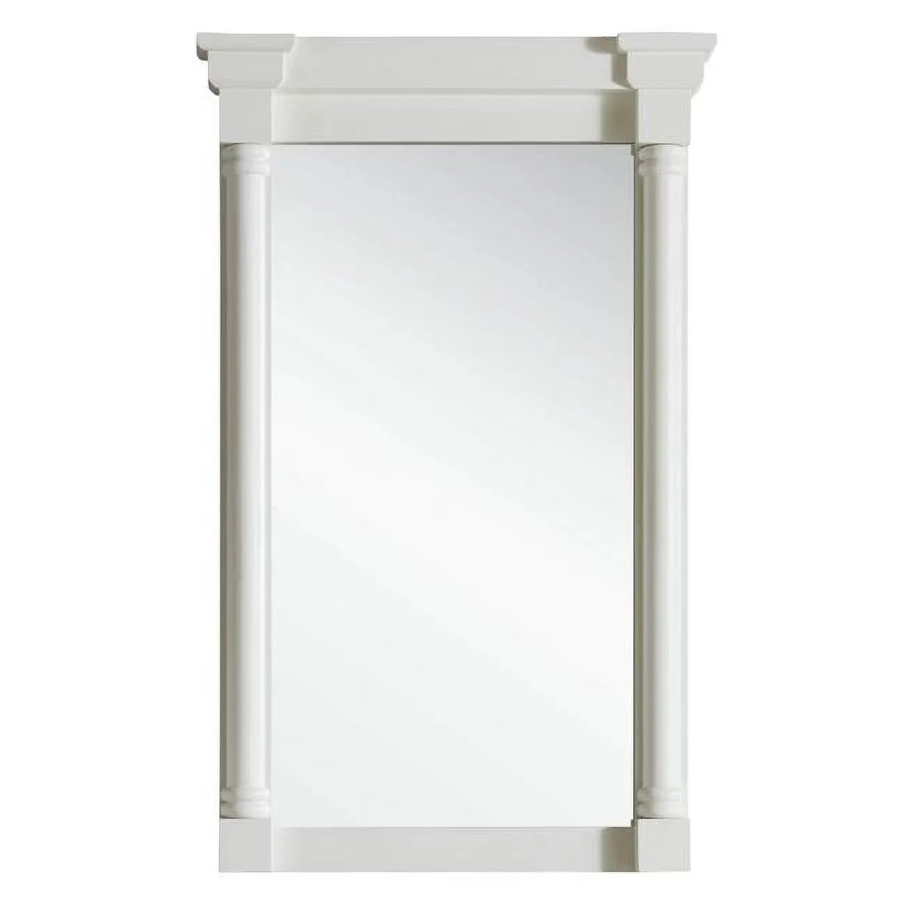 James Martin Furniture  23 in. Savannah & Providence Mirror, Bright White