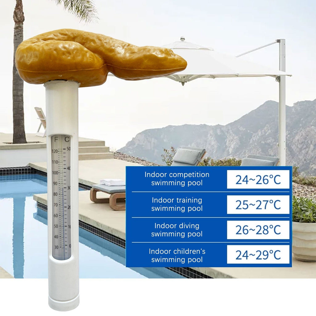 ILJNDTGBE Funny Poop Shaped Floating Pool With Accurate Temperature Display Hilarious Novelty Bathing Accessory For Kids & Adults Pool Party Gift Idea 100ml